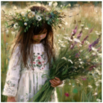 Stretched Canvas Wildflower Field