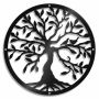 Tree Of Life Wall Art 2 - Metal In Statin Black Finish - By