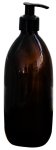 Amber Bottle With Black Pump - 500ML