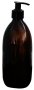 Monstera Amber Bottle With Black Pump - 500ml