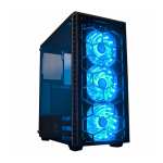 Redragon Daimondstorm Pro Tempered Glass FRONT SIDE|3 X Rgb Fan|atx micro Atx - Black - RD-CA903PRO