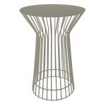 Tall Monica Side Table - Light Grey Ferro Tex
