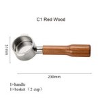 Coffee Accessories 2 Ears Naked Coffee Portafilter C1 Red Wood