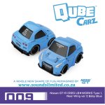MINI GT Qube Carz 009 Nissan Gt-r R35 Lbworks Type 1 Rear Wing Ver 2 Baby Blue