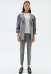 Mama Tailored Trousers - Grey Marl