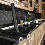 1 Roll Black Marble Wallpaper For Kitchen Counter Top Covers Black Countertop Peel And Stick Contact Paper For Countertops Waterproof Desk Dresser Table Cover