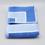 Velour Stripe Beach Towel - Sky Blue Royal Blue
