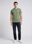 Side Font Print Sage Green T-Shirt - XXL Green