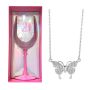 21ST Pendant Necklaces With Champagne Glasses Gift Set Birthday Gift