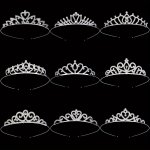 1PC High-end Rhinestone Crown Shiny Tiara Women Wedding Birthday Party Fashion Show Hair Accessories