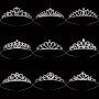 1PC High-end Rhinestone Crown Shiny Tiara Women Wedding Birthday Party Fashion Show Hair Accessories