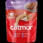 Catmor Adult Pouch Liver Chunks In Jelly 70GR