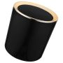 Black Plastic Desktop Trash Can With Press Lid For Office Desk & Tabletop
