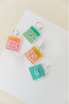 Acrylic Bag Tag - Bright Shapes - Orange