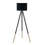 Elegant Indoor Tripod Floor Lamp With Wood Finish Legs