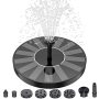Aisitin Solar Bird Bath Fountain Pump Solar Fountain Pump For Bird Bath With 6 Nozzles Solar Powered Water Fountain Pump For Garden Ponds Pool Fi