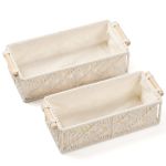 Boho Handmade Woven Storage Baskets Macrame Storage BASKETS-2PC