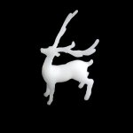 Resin Filling Decoration Reindeer 03 24MM Long