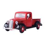 1937 Ford Pickup Red 1:24 Scale Diecast Car