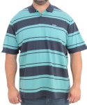 Mens Stripe Golfer - 10XL Nvy teal