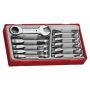 Teng Tools 10PC Stubby Ratcheting Combination Spanner Set