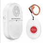 Wireless Caregiver Sos Bell With Back Clip And Vibration White