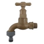 Unitwist Garden Tap With Connector Brown Plastic 1 4-INCH