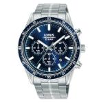 LORUS Sports Men's Quartz Chronograph Watch Dark Blue Sunray Dial