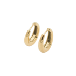 Petite Solid Gold Hoop Earrings - Gold