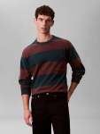 Calvin Klein Mens Sueded Stripe Pocket Long Sleeve T-Shirt In Multi - Multi XL