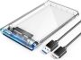 Orico 2.5'' External Hard Drive Enclosure USB 3.0 To Sata III Tool-free Clear Hard Disk Case For 2.5 Inch 7MM 9.5MM Sata Hdd SSD
