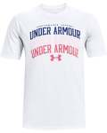 Men's Ua Multi Color Collegiate Short Sleeve - WHITE-100 LG