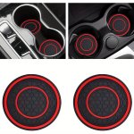 2PCS Car Cup Holder Coasters - 6.99CM Non-slip Dustproof & Insulated Mats For Auto Interiors