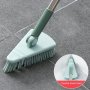 Versatile Floor Scrub Brush With Angled Bristles - Durable Long-Handled For Easy Cleaning In Bathroom Kitchen And Living Spaces Bathroom Cleaning Tools Cleaning Brush