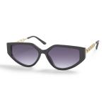 Black Cateye Grad Grey Sunglasses
