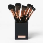 Rose Gold 13 Piece Brush Set - Black