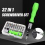 32-IN-1 Precision Screwdriver Kit With Magnetic Bits For Phones Laptops & For Smart Devices - Durable Metal Construction