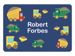 Ice Cream Tub School Label : Construction Theme