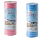 Bulk Pack 4 X Cleaning Cloth Roll 30'S 50CM X 22CM - Pink & Blue