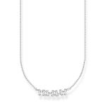 Necklace White Stones Silver - 45CM Adjustable