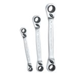 Teng Tools 3PC Multidrive Ratchet Ring Spanner Set In Canvas Pouch