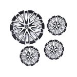 15" Wheel Cap Black & Silver Hockenheim Design Set Of 4 - Autostyle Motorsport South Africa