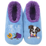 Snoozies The Cat Did It - Blue Purple - S Women