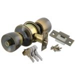 40CY3-5716-0901 Tulip Cylindrical Knobset - Antique Brass
