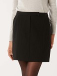 Reagan Pinstripe MINI Skirt - 16 Black Pinstripe