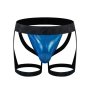 Jockmail - Iridescent Jockstrap + Leg Straps -blue