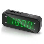 Timegyro Small Digital Clock Battery Operated LED Travel Alarm Clock Battery Powered With Snooze Cordless Brightness Adjustable