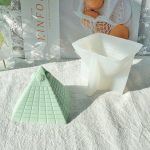 Ghost White Silicone Candle Mould Pyramid 83X97X95MM