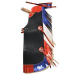 Hilason Pro Rodeo Bull Riding Chaps Us Flag Western Leather Kids Black Base Cowboy For Men Women