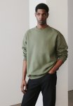 Loose Fit Sweatshirt - Dark Khaki Green